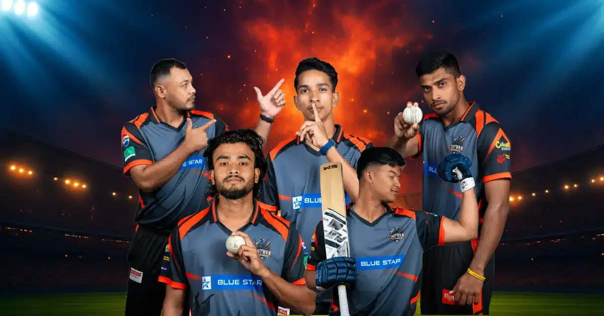 Chitwan Rhinos players.