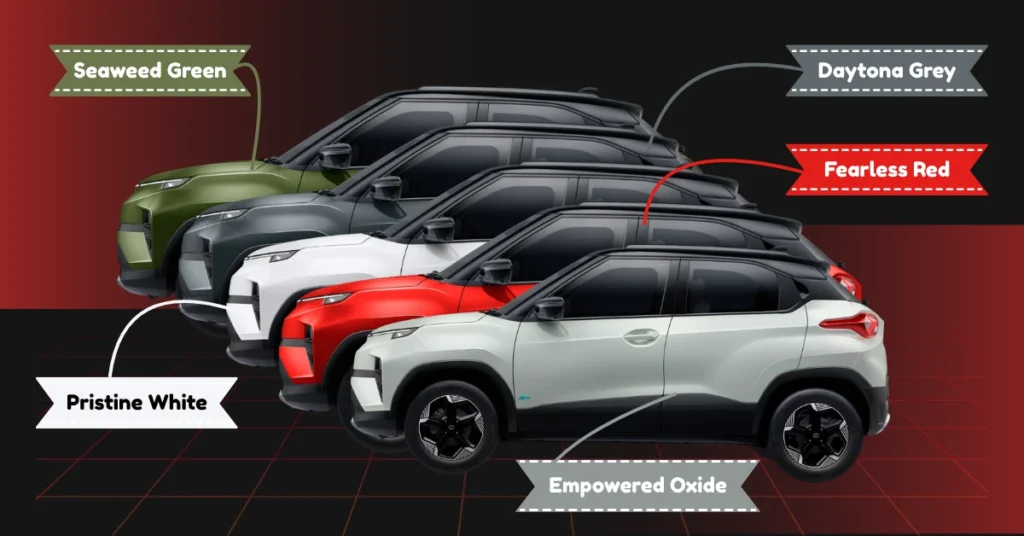 Available Colors for Tata Punch EV
