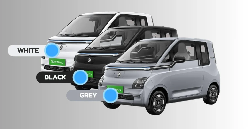 Available Colors of MG Comet EV