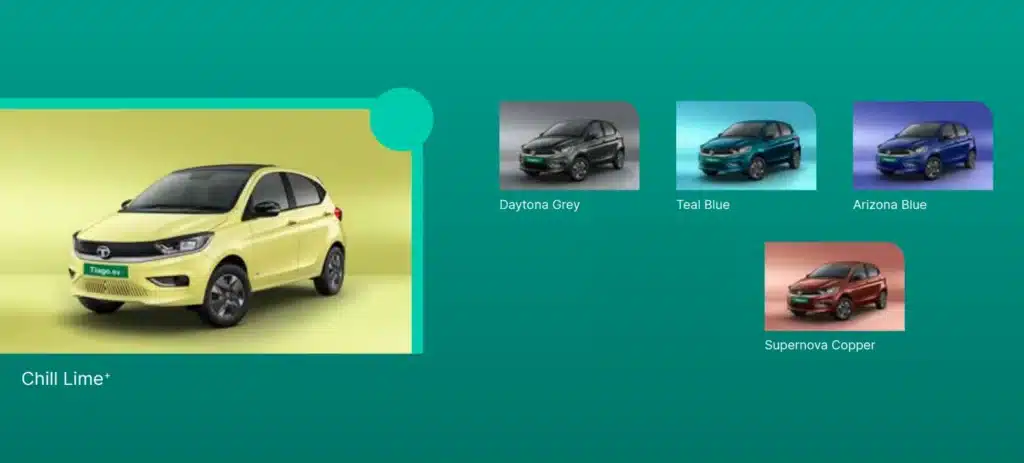 Tata Tiago EV Color Options