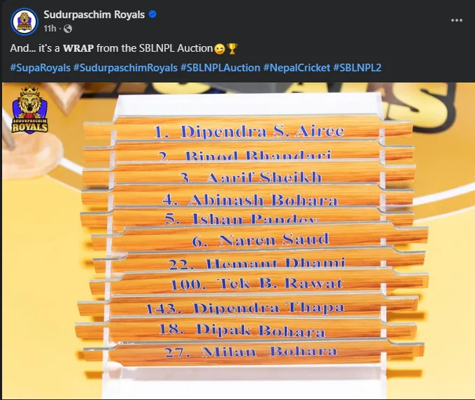 sudurpaschim royals