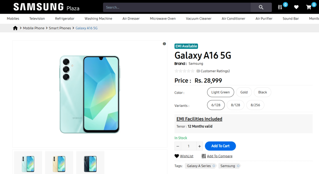 Where to Buy Samsung A16 in Nepal