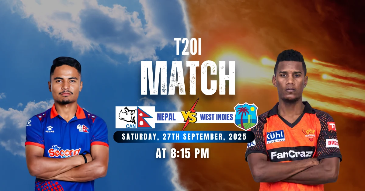 Nepal vs West Indies 1st T20I 2025 – Live Score & Updates