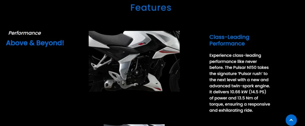 bajaj pulsar n150 features