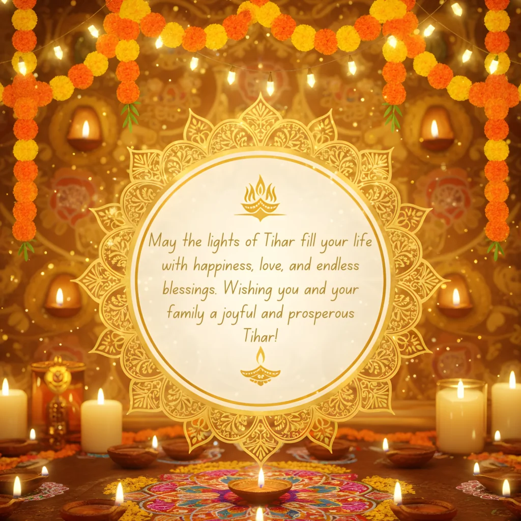 Tihar Wishes 2082 – Say More with Fewer Words tihar wishes tempate