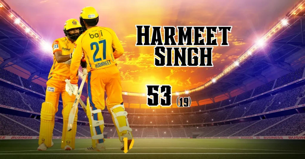 Harmeet Singh Erupts to Counter KC's Four-Wicket
