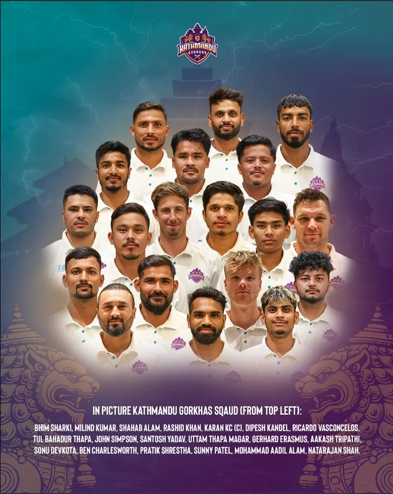 Janakpur Bolts vs Kathmandu Gorkhas NPL 2025 - Match Preview Kathmandu Gorkhas Squad