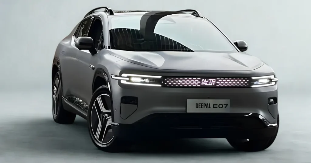 Deepal E07 Transformer X grey electric SUV launched in Nepal with advanced air suspension and luxury interior.