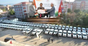 India handing over vehicles to Nepal for House of Representatives elections