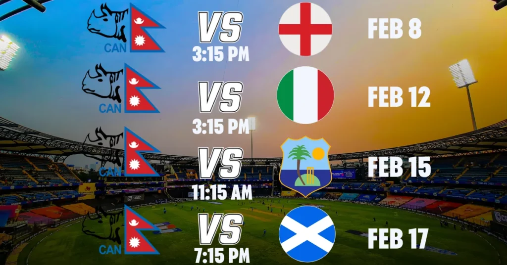 Nepal cricket team set to play Group C matches at Wankhede Stadium in T20 World Cup 2026