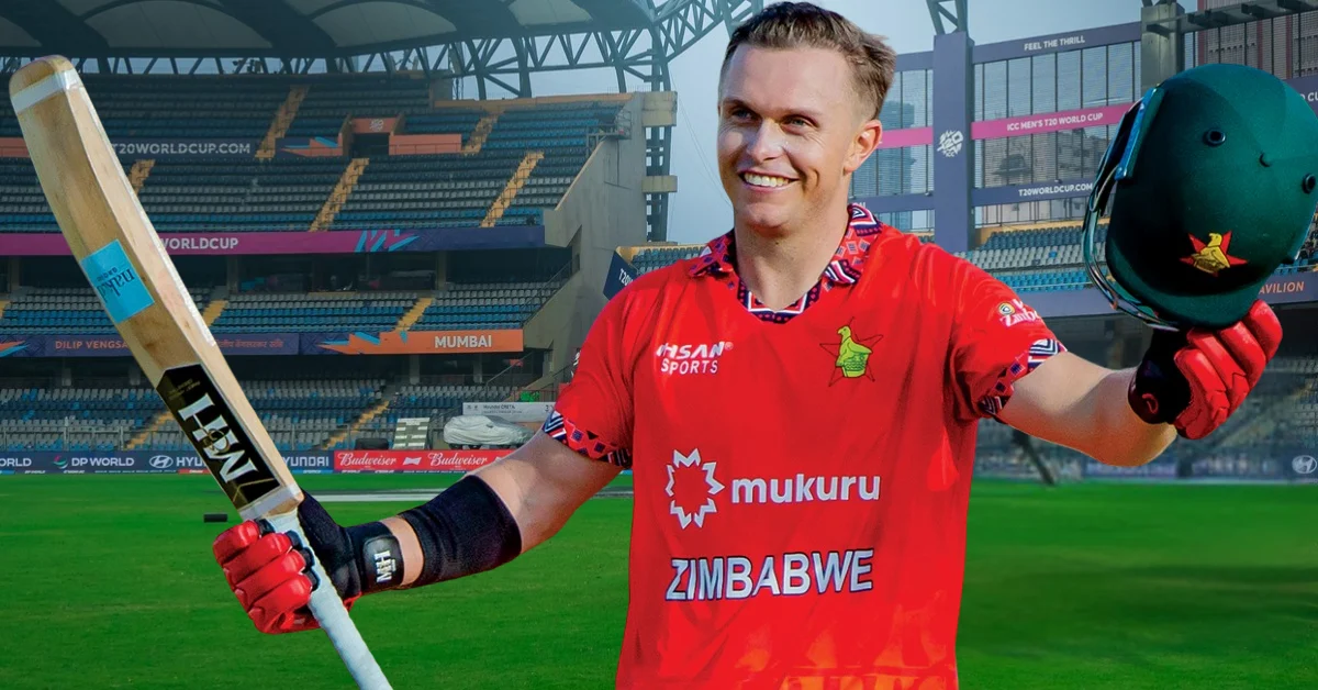 Ben Curran batting for Zimbabwe in T20 World Cup 2026