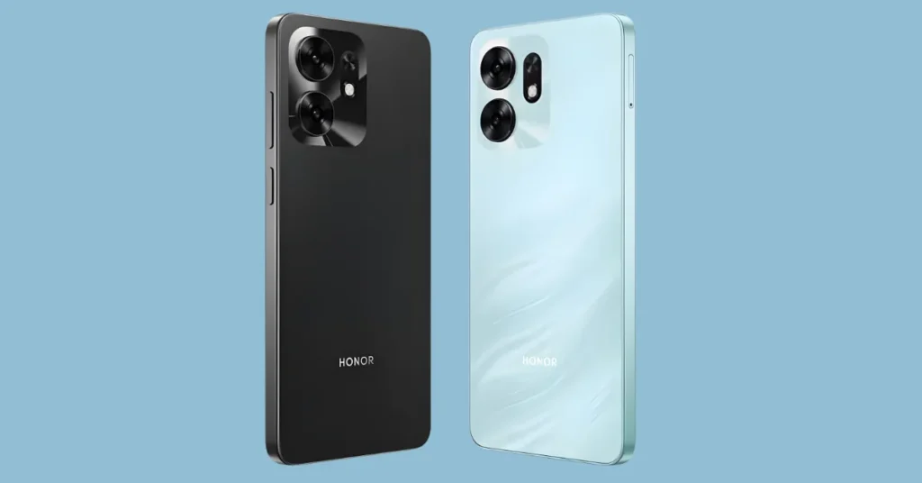 Honor X6d smartphone front display 6.75 inch screen waterdrop notch