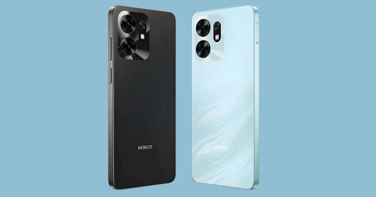 Honor X6d smartphone front display 6.75 inch screen waterdrop notch