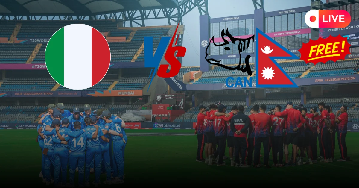 Nepal vs Italy ICC T20 World Cup 2026 at Wankhede Stadium