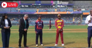 Nepal cricket team batting against West Indies T20 World Cup 2026 Wankhede Stadium Mumbai